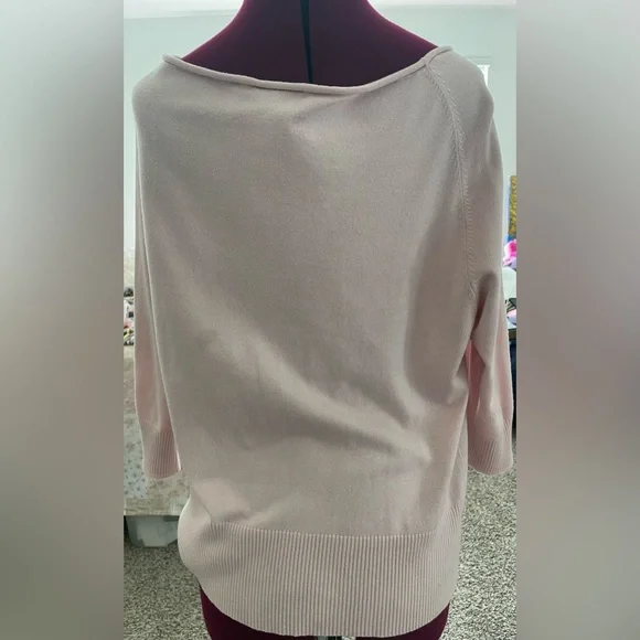 Pink Lane Bryant Sweater with flower on right shoulder - Picture 3 of 3